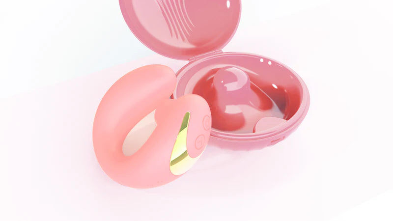 Bella Pod Clitoral Suction Vibrator In Travel Charging Case– Dual Vibration + Air Pulse Massager for Women