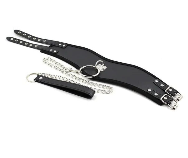 BDSM Bondage Kit Women Neck Collar Restraint Set Love Black Slave Hand Cuffs