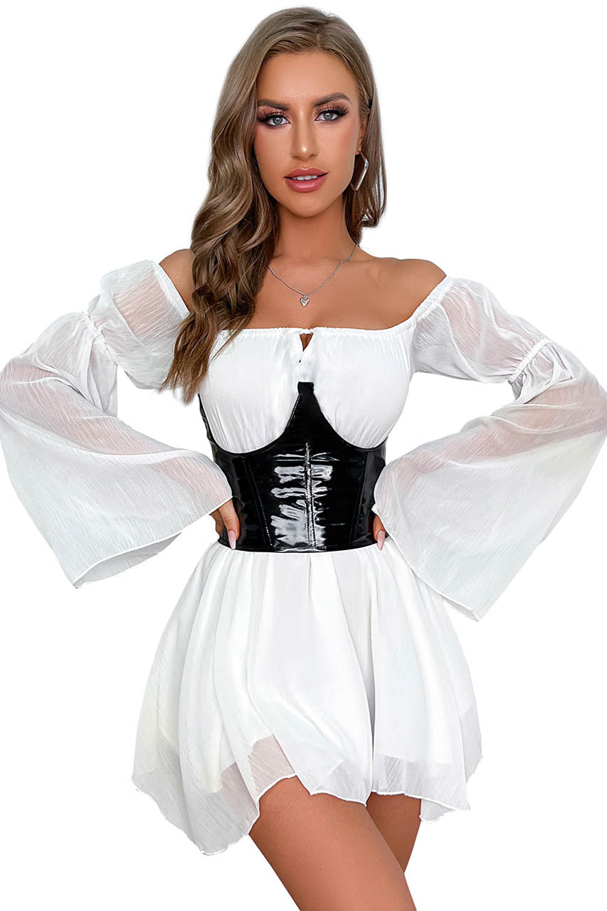 Black Vinyl Waist Cincher