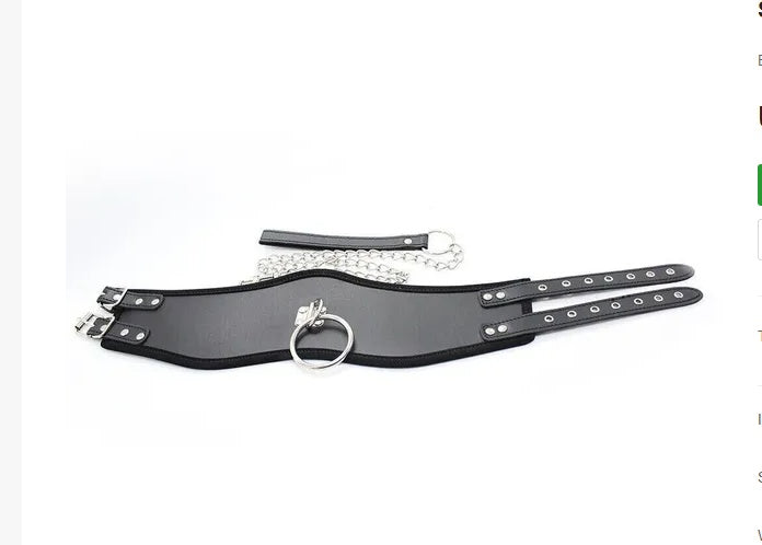 BDSM Bondage Kit Women Neck Collar Restraint Set Love Black Slave Hand Cuffs
