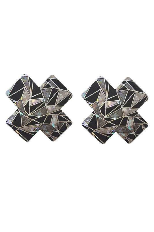 Black Geo X Pasties