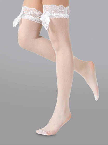 Butterfly Knot Thigh-High Stockings