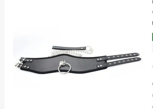 BDSM Bondage  Kit Women Neck Collar Restraint Set Love Black Slave Hand Cuffs